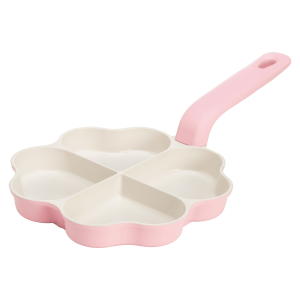 Heart-Shaped Ceramic Non-Stick Fry Pan, Pink