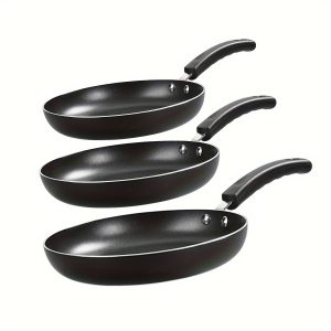 3pcs, Nonstick Frying Pan Set, Non Stick Frying Pans, Induction Cookware, 8inch&9.5inch&11inch Skillet Omelette Egg Frying Pan Set, Kitchen Cooking Pan Set, PFOA&PFAS Free