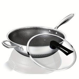 BECWARE Stainless Steel Honeycomb Non-stick Wok